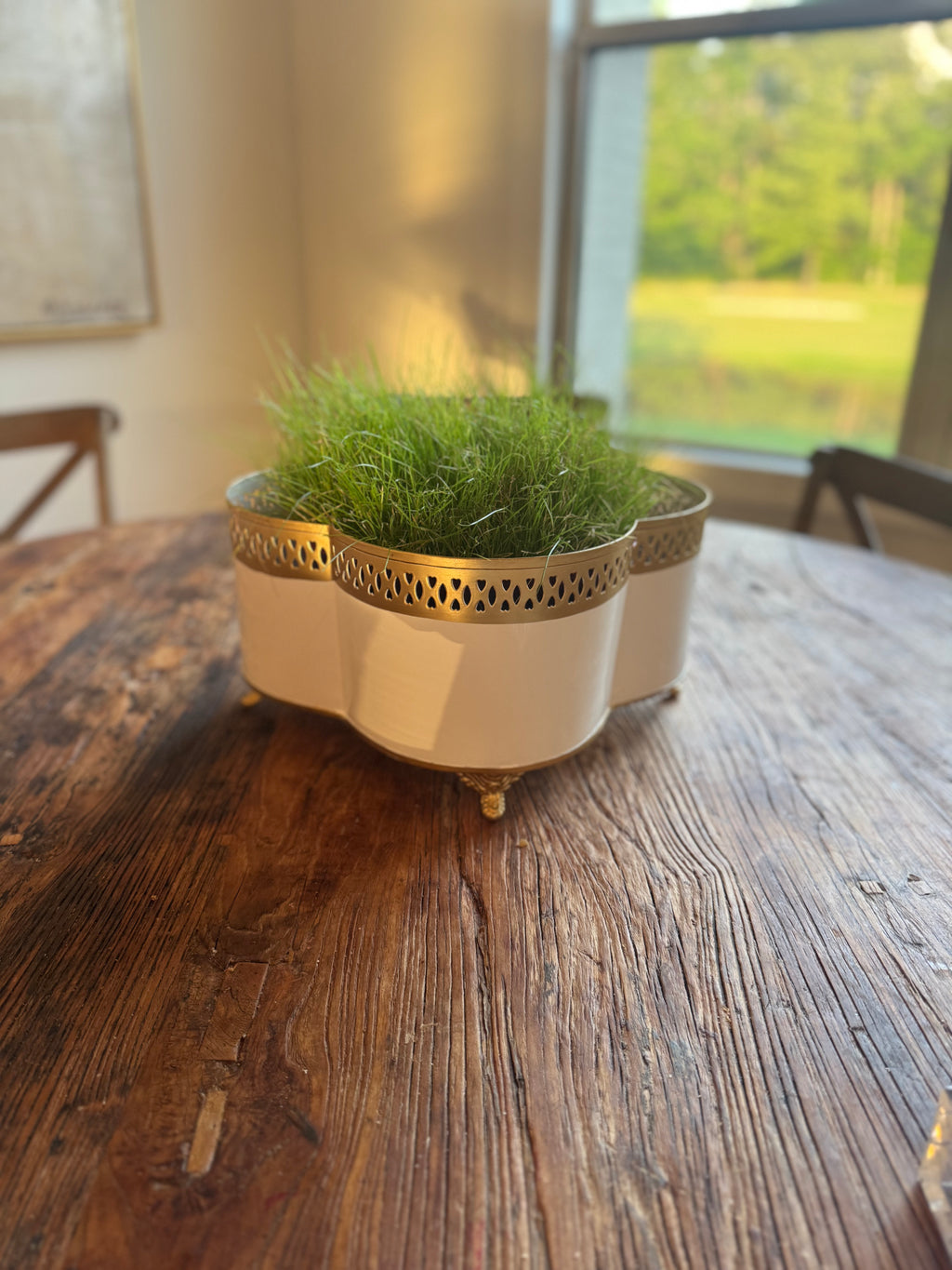 Quatrefoil Filigree Cachepot