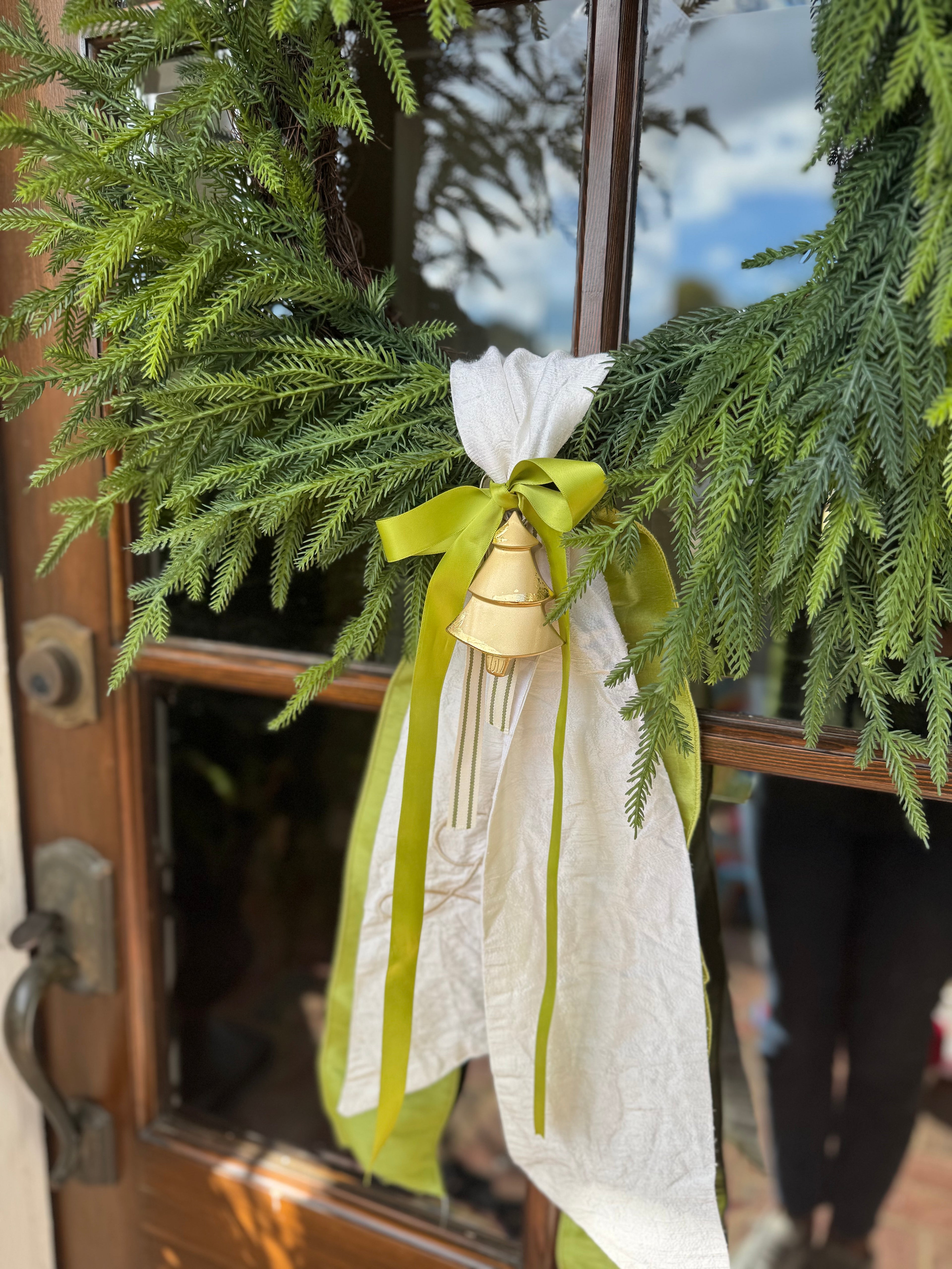 Colorful christmas - grandmillenial christmas - christmas wreath ornament