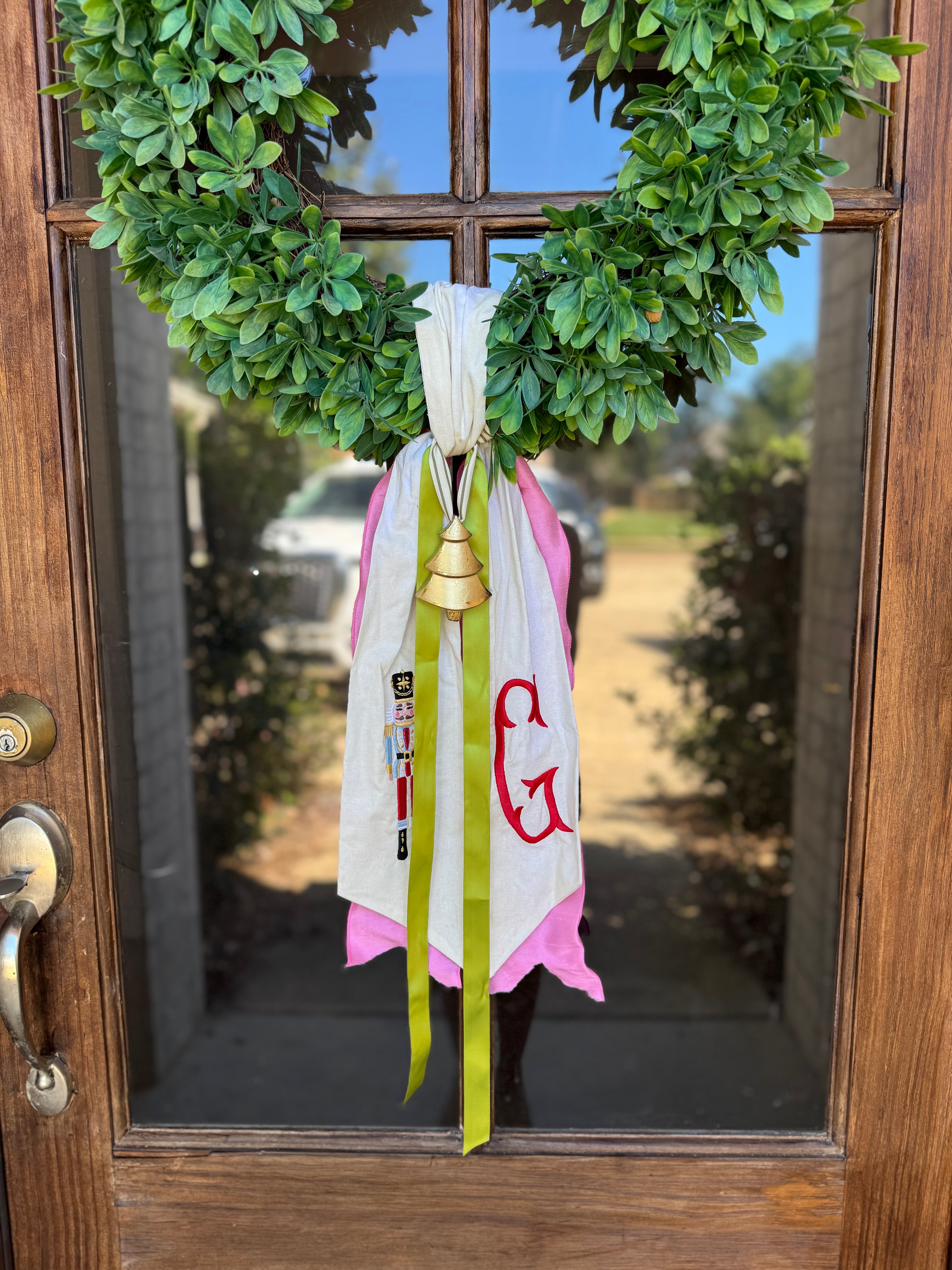 wreath sash Christmas ornament