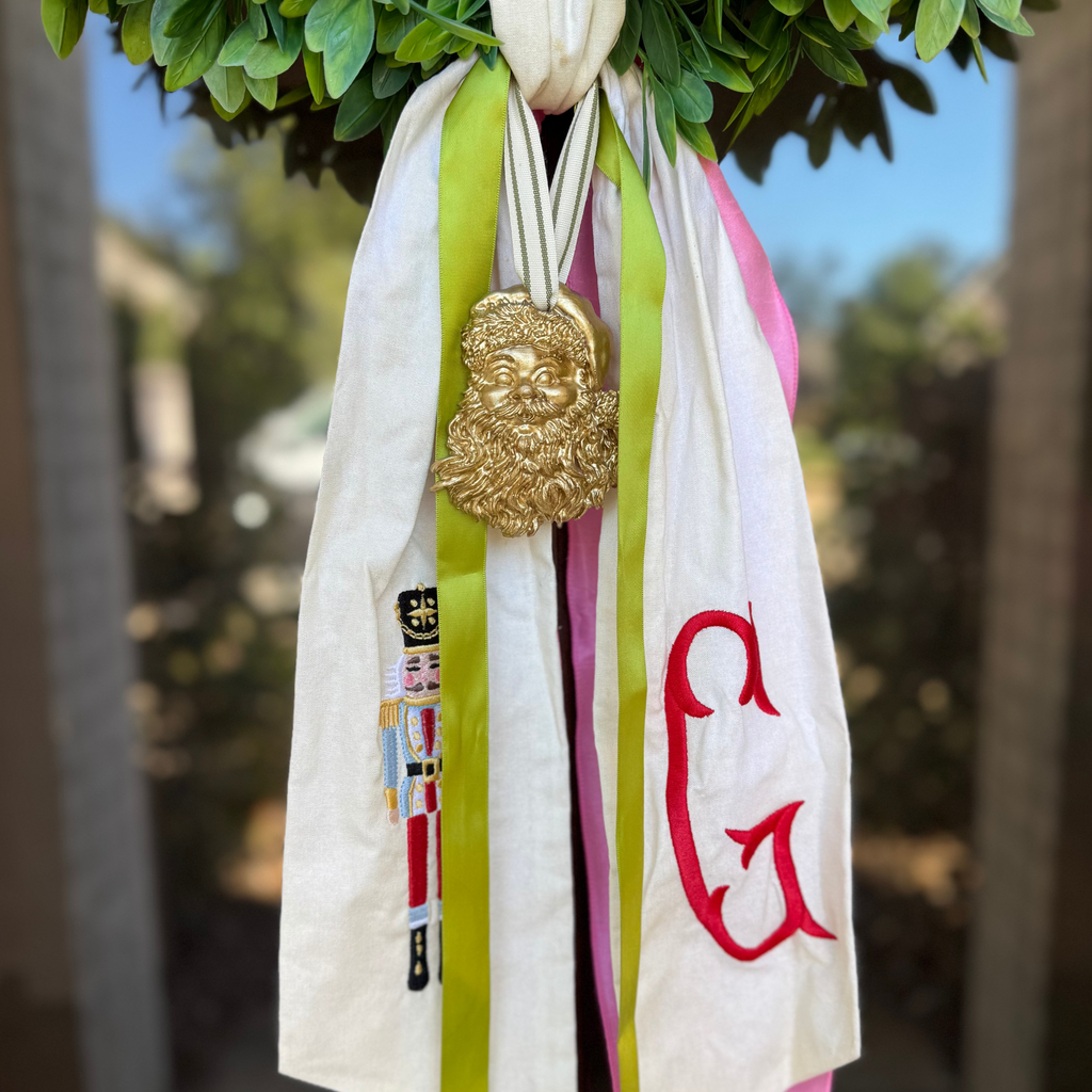 wreath sash Christmas ornament