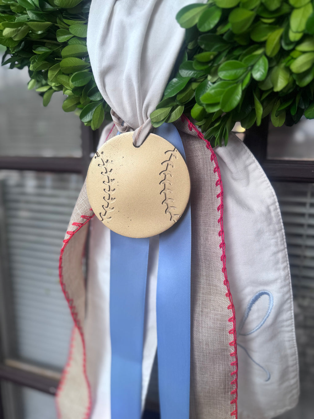 Wreath Ornament - Baseball