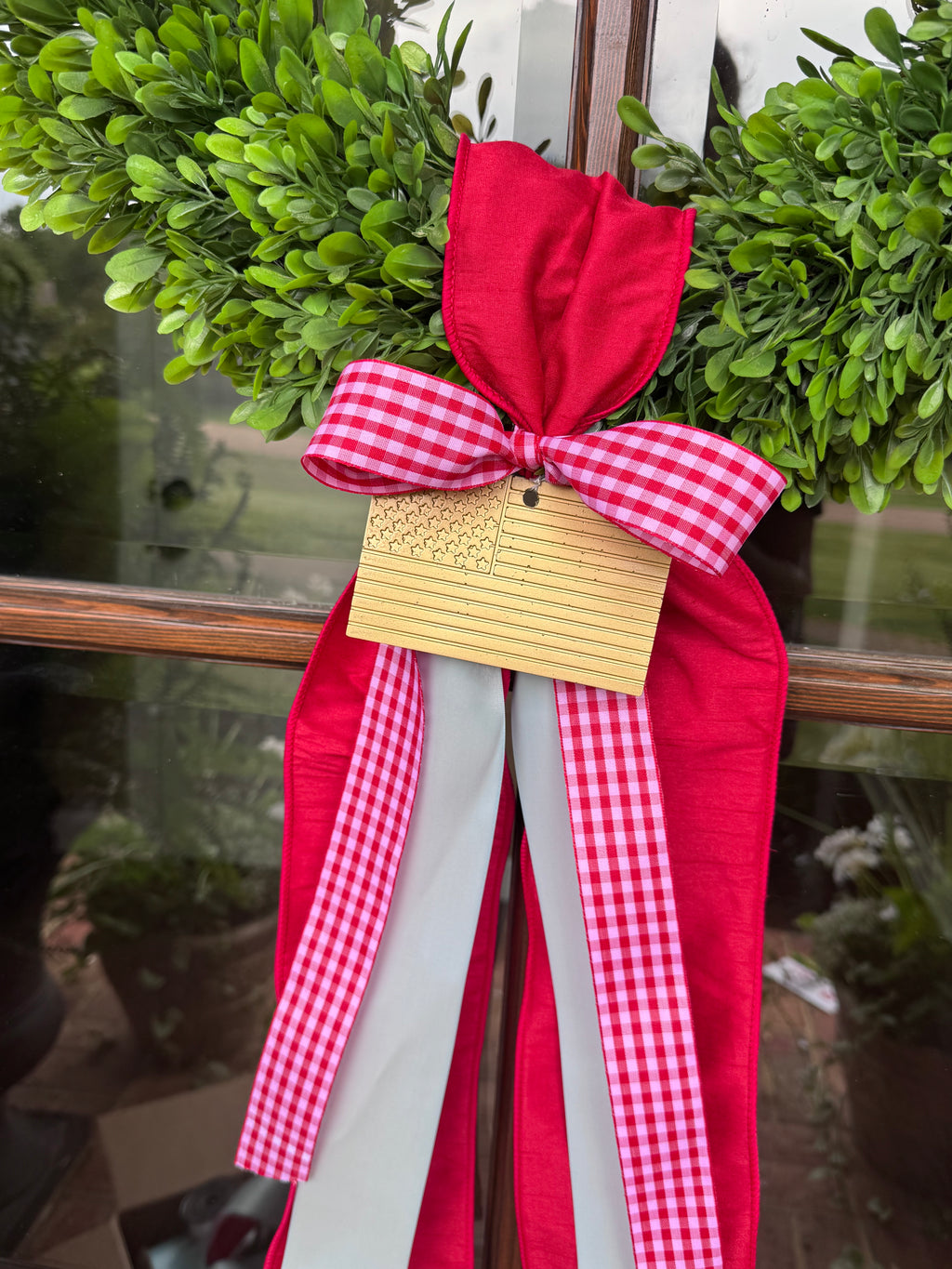 Wreath Ornament - American Flag