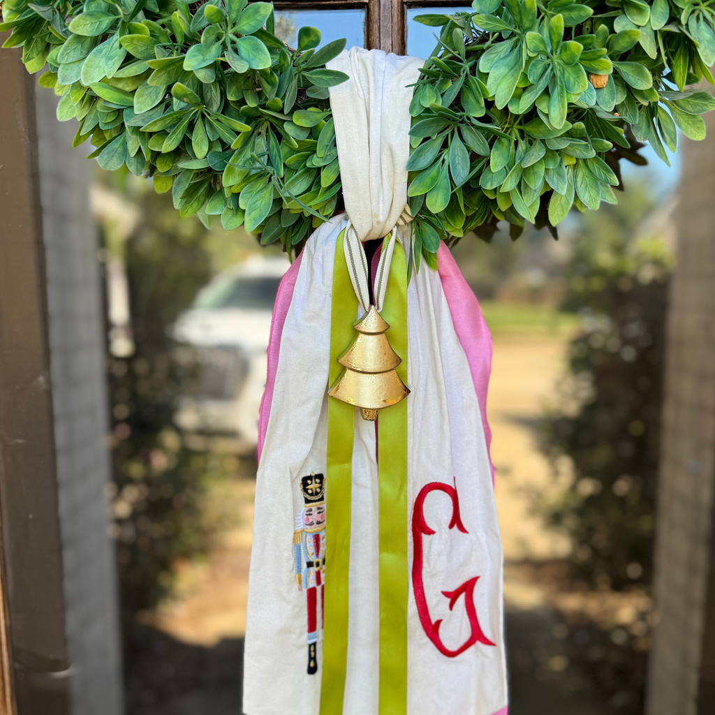 wreath sash Christmas ornament